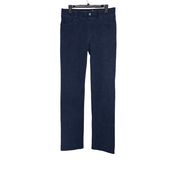 Women's - Betabrand Straight Leg 4-Pocket Yoga Denim Jeans, Size Medium Long - Picture 2 of 9